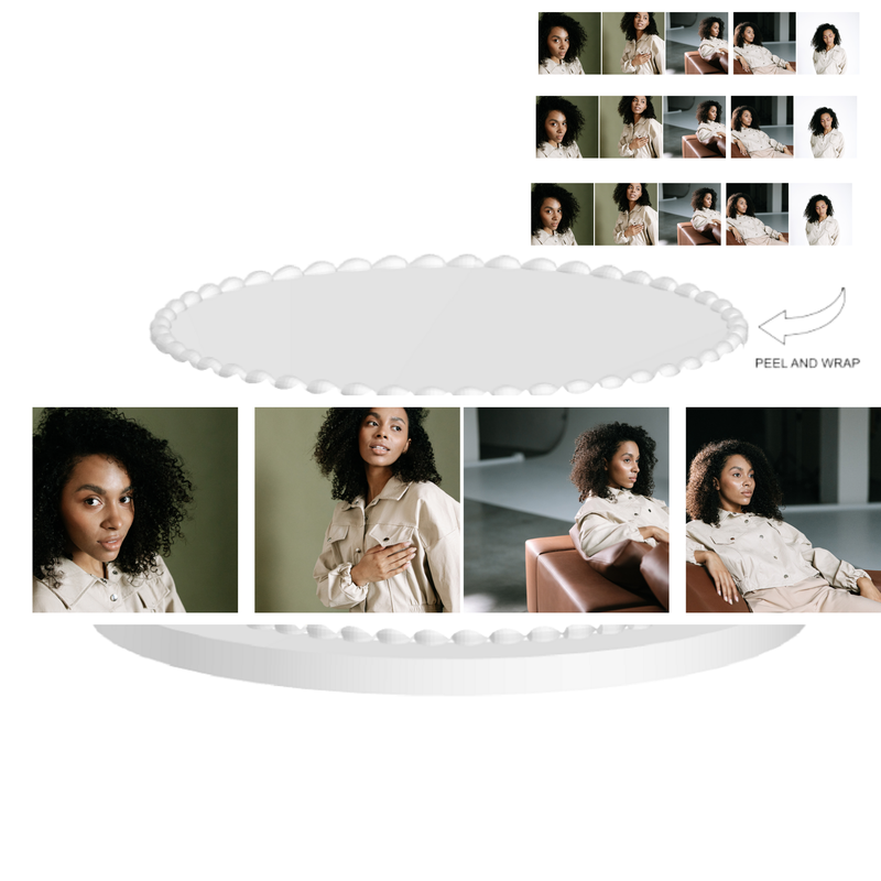 Personalized Peel & Wrap Edible Twelve Picture Collage Photo Image Cake Decoration Cake Topper