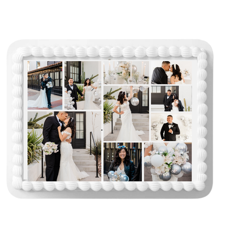 Your Photos Customized 10 Picture Picture Edible Collage Image Cake Decoration Topper