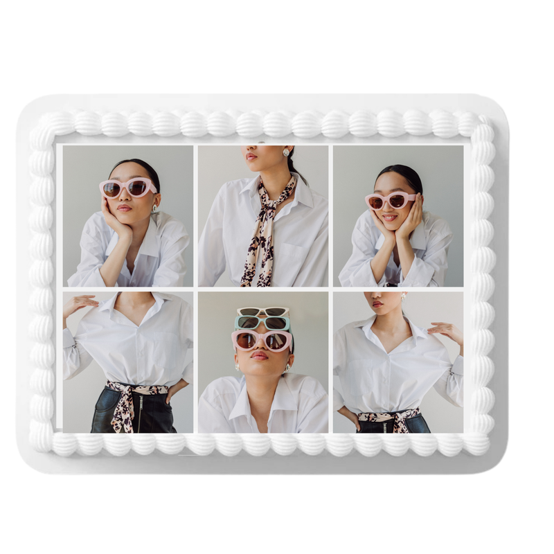 Center Stage Six Picture Picture Edible Collage Cake Topper