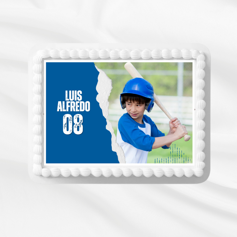 Baseball-Add Your Photo Edible Image Cake Decoration Topper