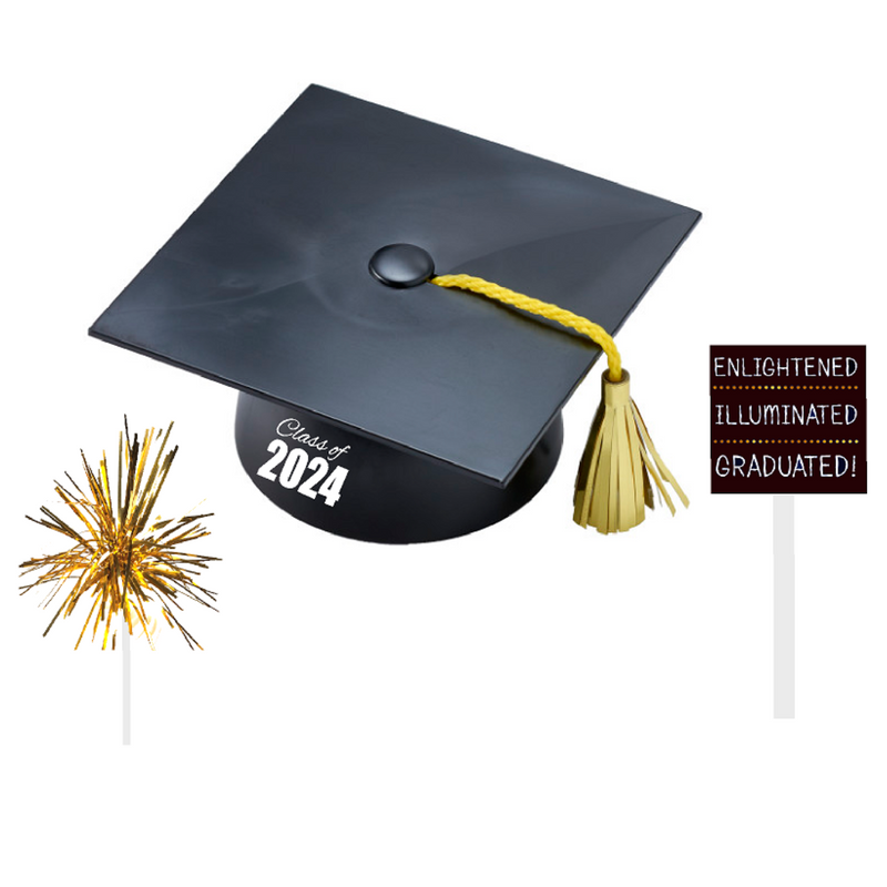 Class of 2024  Enlightened Graduation Cake Decoration Topper