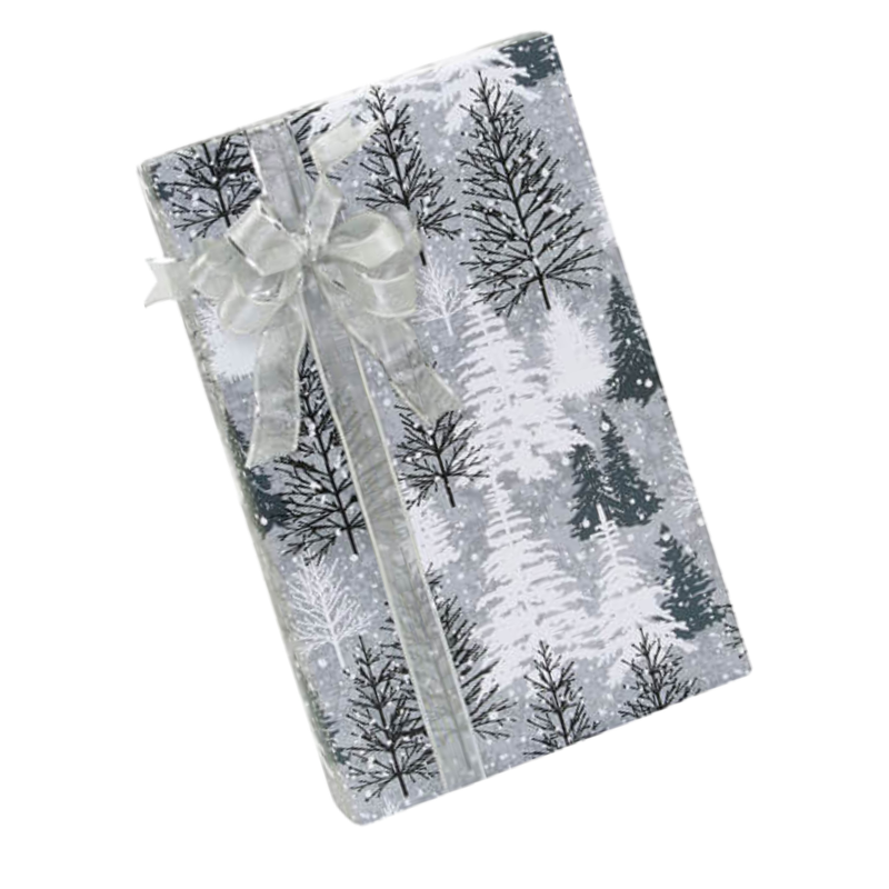 Pretty Metallic Winter Wonderland Christmas Holiday Gift Wrapping Paper 15ft