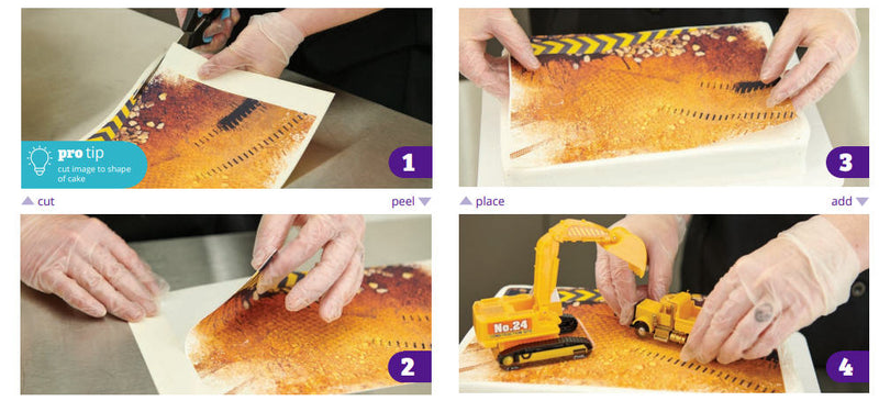 Construction Photo Edible Image Cake Decoration Topper