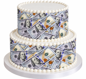 $100 Dollar Bills Money Edible Printed Cake Decoration Frosting Sheets