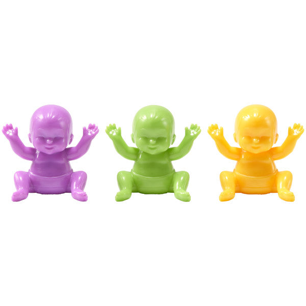 Mardi Gras King Cake Decoration Gift Box Kit Yellow Green Purple Sanding Sugars with King Baby - Colorful