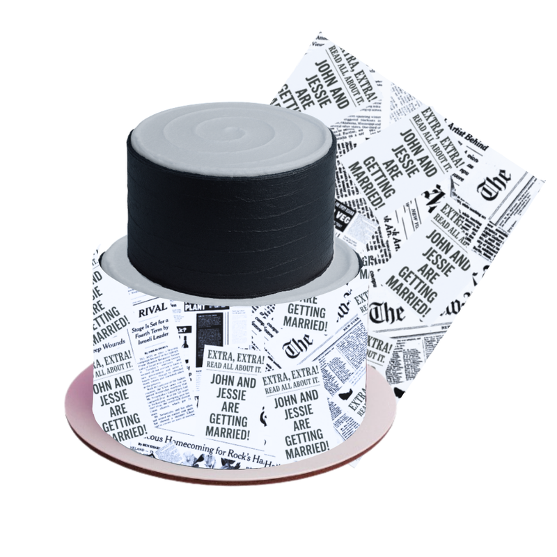 Extra! Extra! Read All About It Custom Newspaper Print Edible Image | Personalized Newspaper Cake Topper | Printed Frosting Sheet for Cakes & Cupcakes