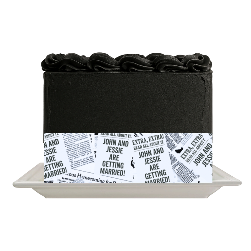Extra! Extra! Read All About It Custom Newspaper Print Edible Image | Personalized Newspaper Cake Topper | Printed Frosting Sheet for Cakes & Cupcakes