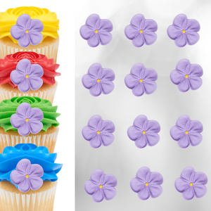 1.5" Royal Icing Forget-Me-Nots - Medium - Lavender