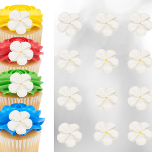 1.5" Royal Icing Forget-Me-Nots- Medium - White