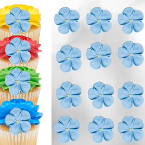 1.5" Royal Icing Forget-Me-Nots - Medium - Blue