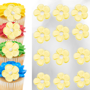 1.5" Royal Icing Blossom - Yellow