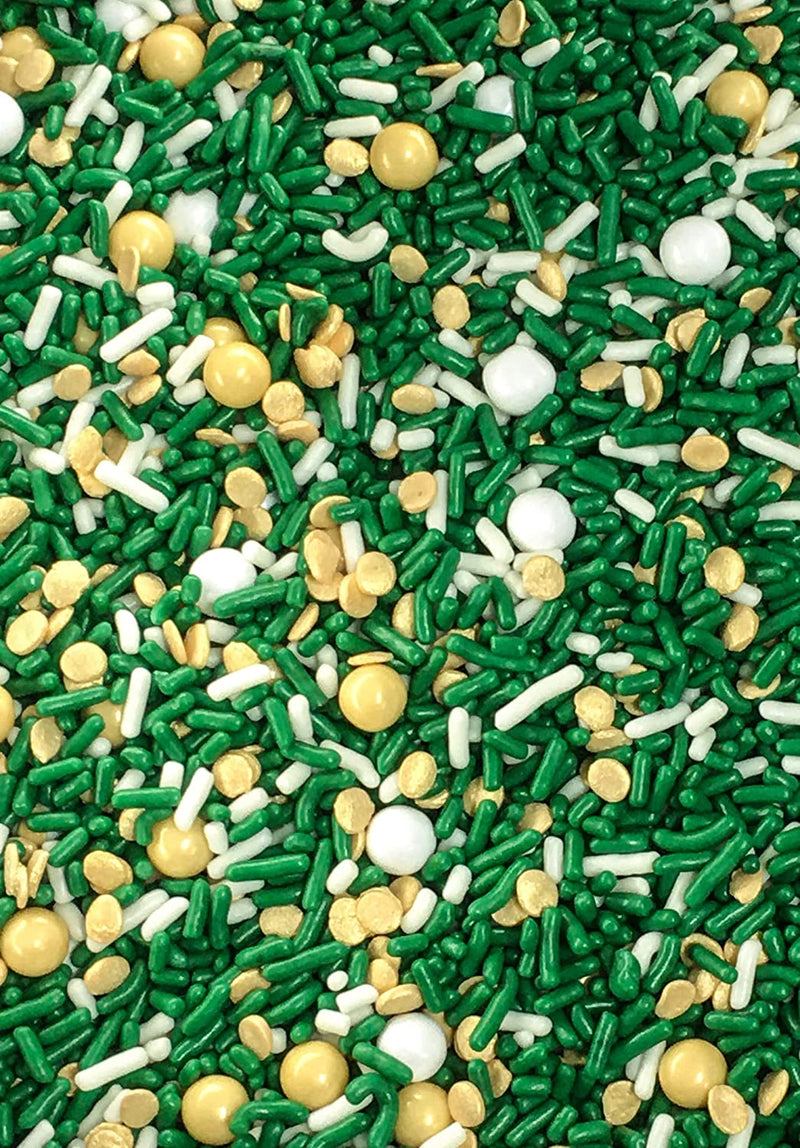 Emerald Green Shabby Elegant Gold Chic Cupcake Cake Decoration Confetti Sprinkles Cake Cookie Icecream Donut Jimmies Quins 6oz
