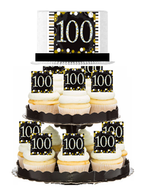 100th YourMyStar  Birthday - Anniversary Celebration Do It Yourself Cupcake Tower Kit