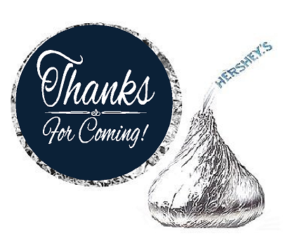 216ct Navy Thanks for Coming Party Favor Hersheys Kisses Candy Decoration Stickers - Labels