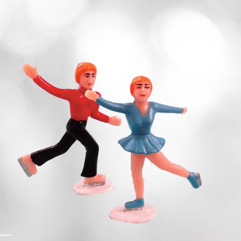 2 ct Ice Skaters Asst. Cake Adornments (3inches)