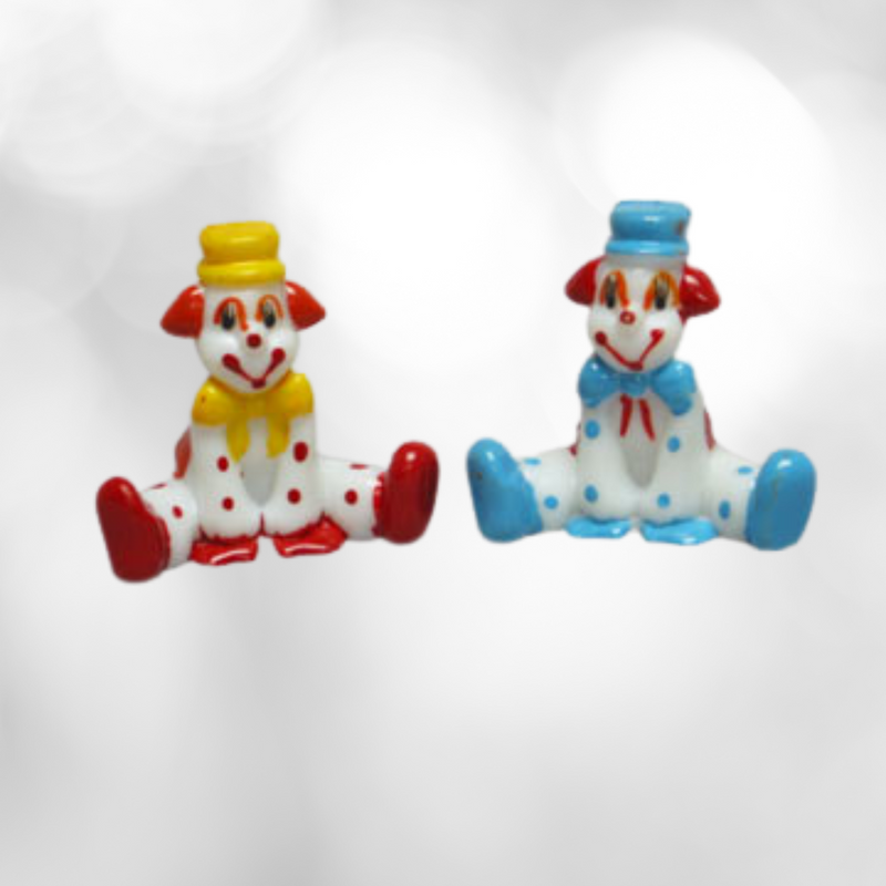 2 pack Clowns Asst. 2 Styles Cake Adornments (2 inches)