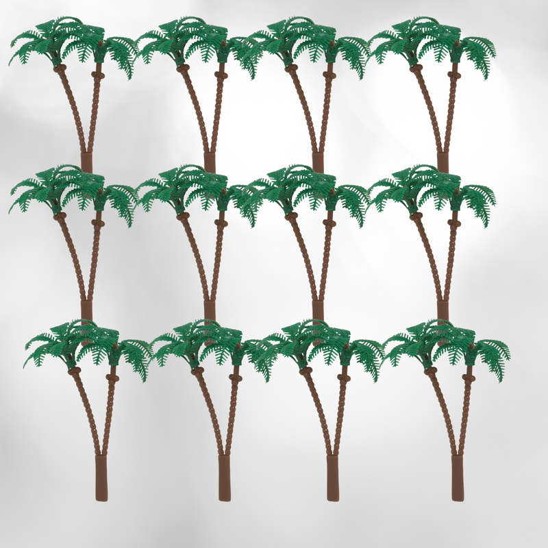 12pc Palm Tree Cake Cupcake Food Decoration Topper (4 inches)