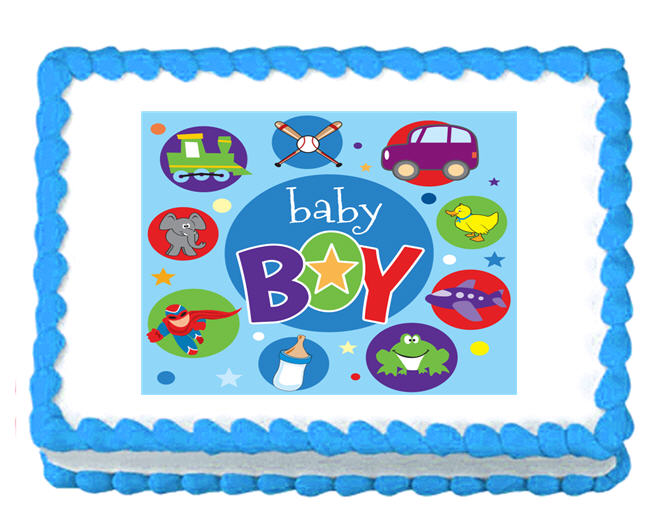 Baby Boy Car,Train,Superhero Edible Cake Decoratoin Topper