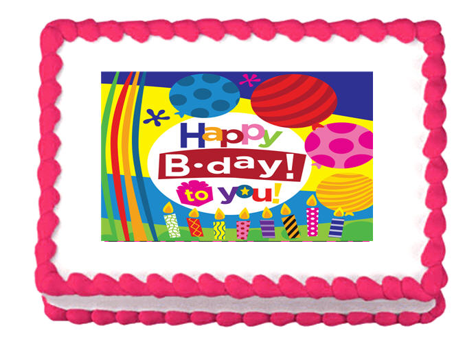 Happy Birthday to You Candles Edible Cake Decoratoin Topper
