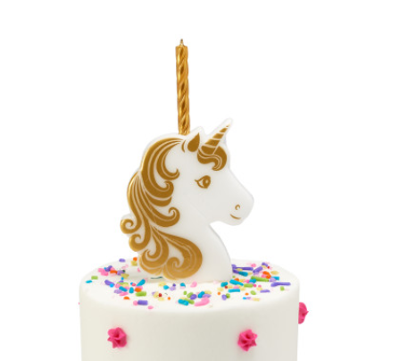Gold and White Unicorn Cake Deocration Candle Holder