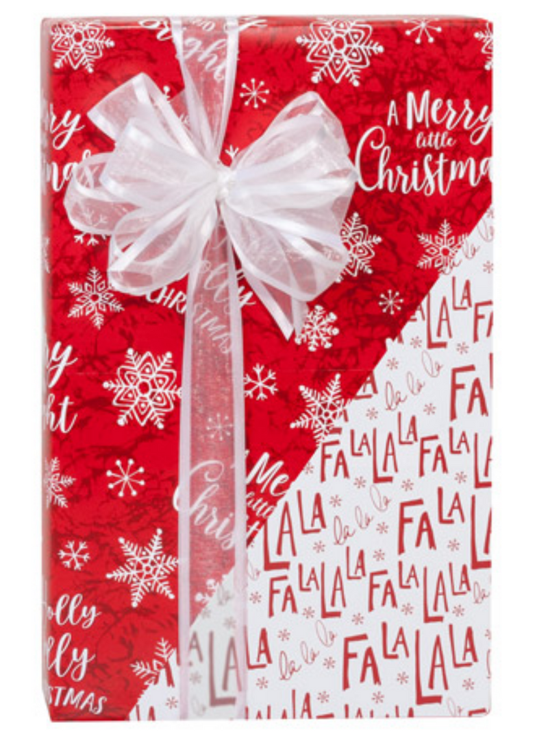 Fa La La Merry Christmas Gift Wrapping Paper 15ft