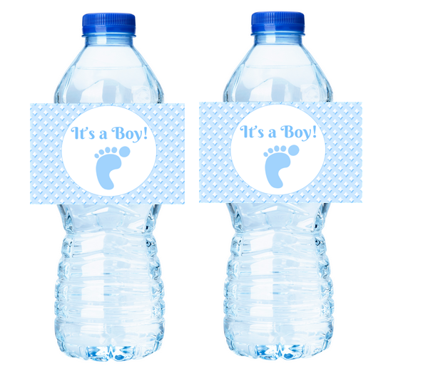 It’s a Boy Bling Baby Shower  Water Bottle Labels - Stickers