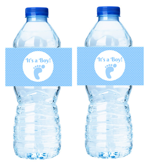 It’s a Boy Polka Dot Baby Shower  Water Bottle Labels - Stickers