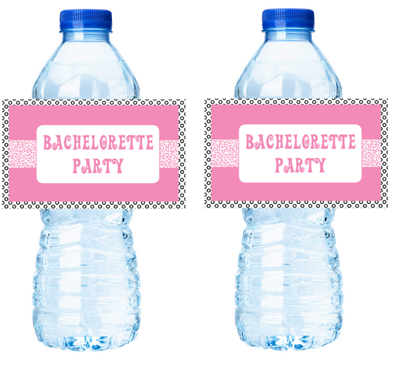 Bubbles - Bachelorette Party Water Bottle Decorations Labels