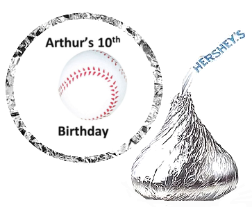 216 Personalized Baseball Birthday Party Favor Hershey&