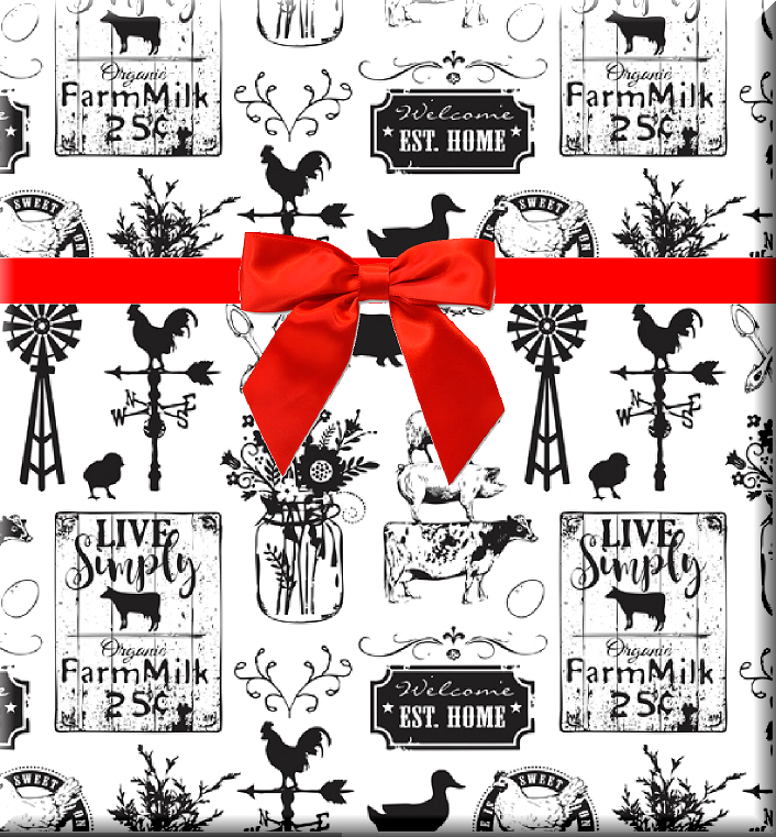 Farmhouse Contry  Gift Wrapping Paper 15ft