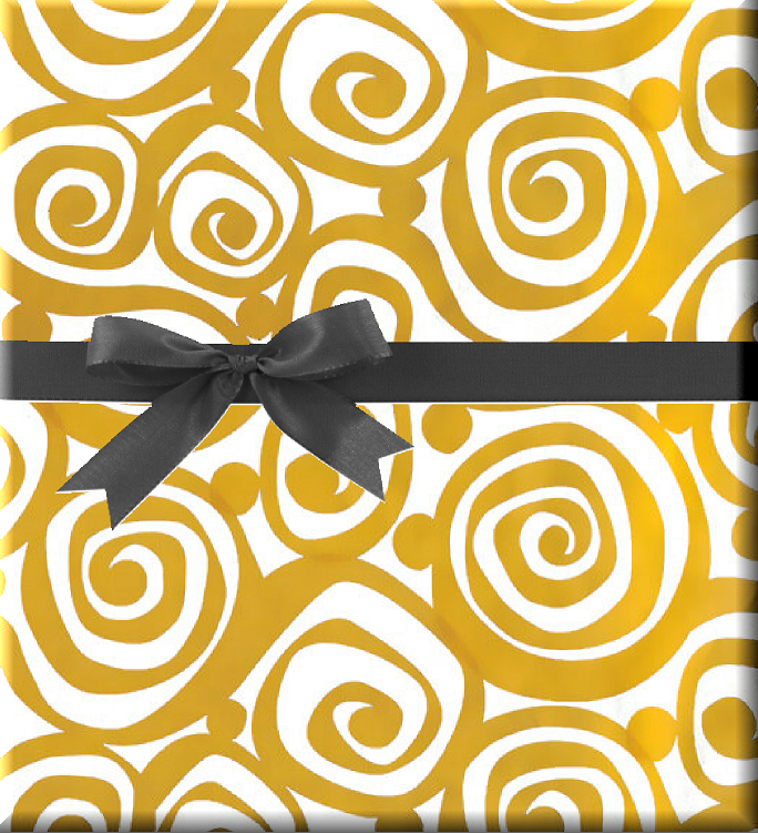 Gold Swirl Gift Wrapping Paper 15ft