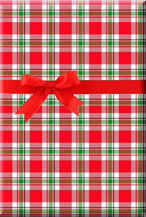 Red White Green Plaid Gift Wrapping Paper 15ft