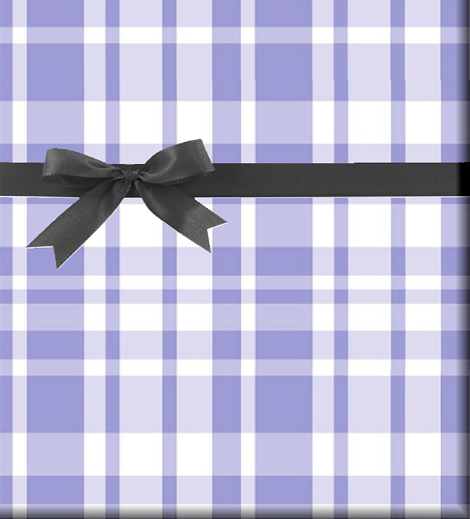 Lavendar Plaid Gift Wrapping Paper 15ft