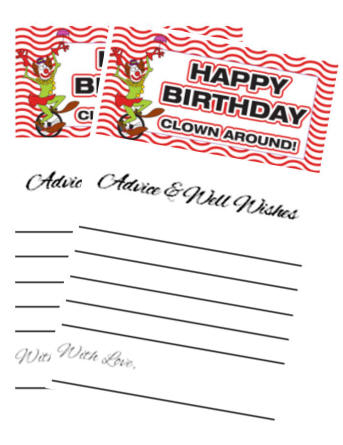 Happy Birthday-Clown Advice Cards -40pk
