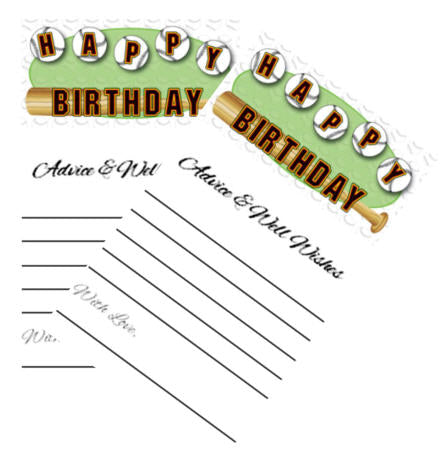 Happy Birthday-Baseball Advice Cards -40pk