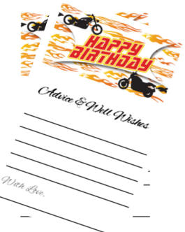 Happy Birthday-Motorcycle Advice Cards -40pk