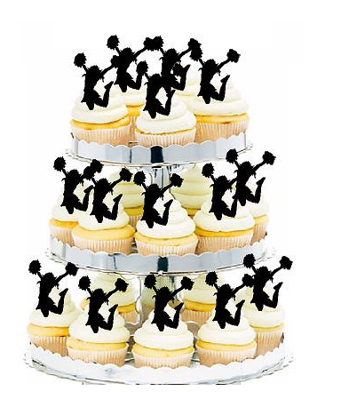 12pack Cheerleader Cake - Cupake Decoration Toppers