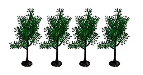 12pack Green Branch Trees  Cake - Cupake Decoration Toppers