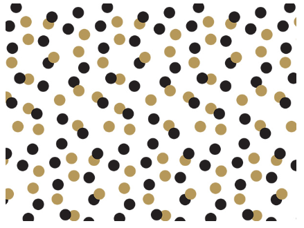 12pack Gold and Black Confetti 20 x 30 Decorative Gift Wrap Tissue Paper