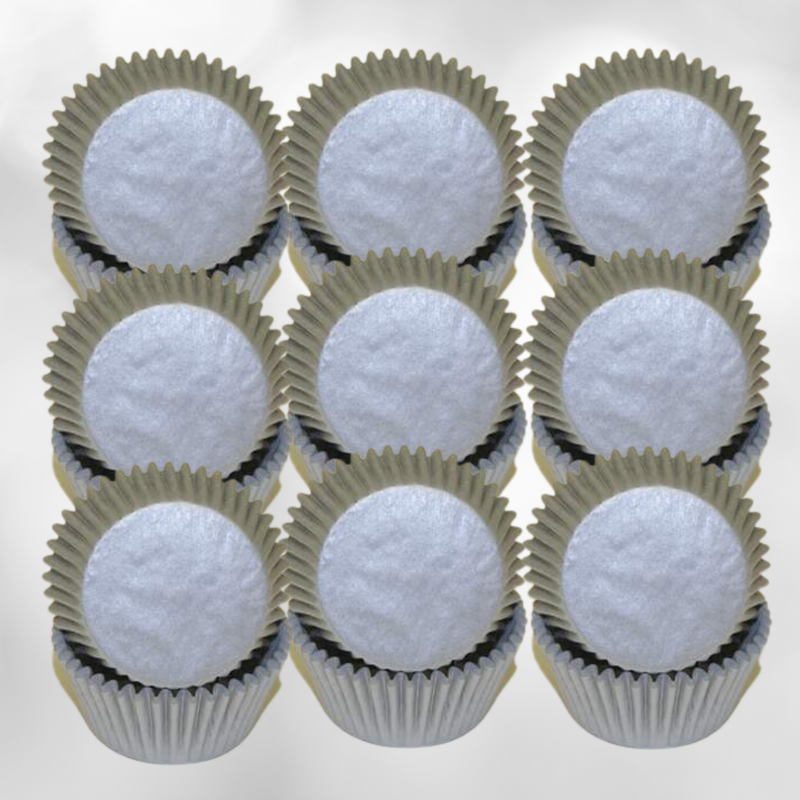 Silver Solid Colored Cupcake Liners Baking Cups -50pack