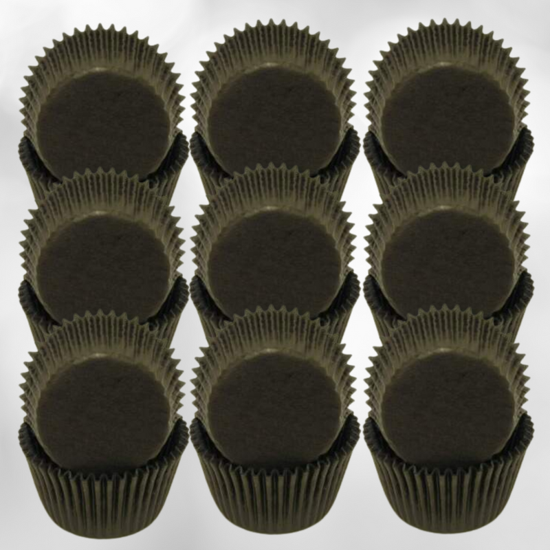Black Solid Colored Cupcake Liners Baking Cups -50pack