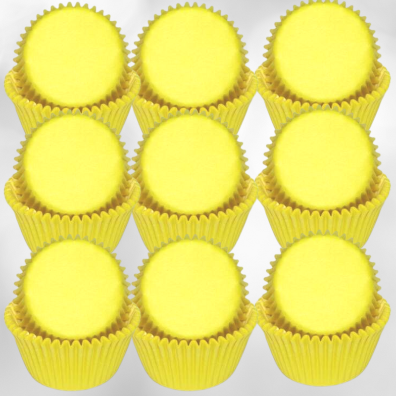 Yellow Solid Colored Cupcake Liners Baking Cups -50pack