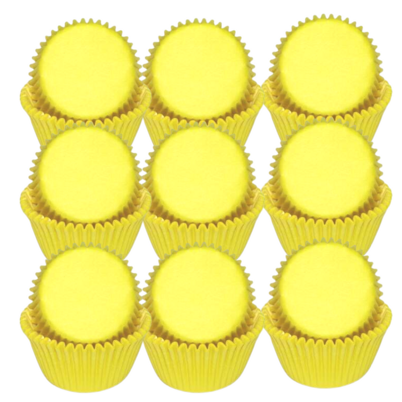 Yellow Solid Colored Cupcake Liners Baking Cups -50pack