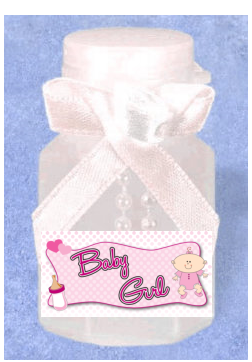 Baby Girl Baba 12pack Mini Bubble Favors