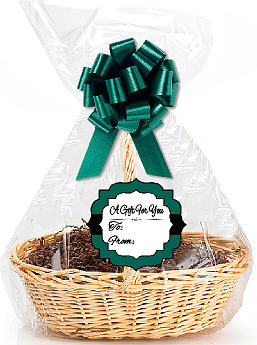 Dark Green 2Pack Designer Cello Bags - Tags - Bows Cellophane Gift Basket Packaging Bags Flat 18" x 30"