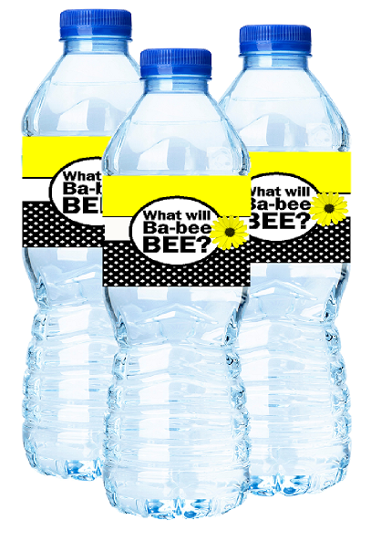 15pack BA-bee Water Bottle Labels
