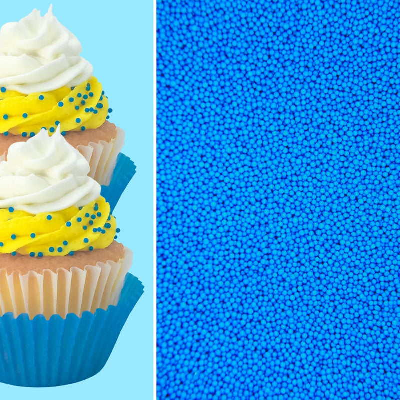Blue Nonpareils Bake In Sprinkle On Edible Confetti Sprinkles Toppings For Cake Cookie Cupcake Icecream Donut 4oz