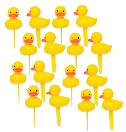 12pack Yellow Duck Cupcake Decoration Toppers
