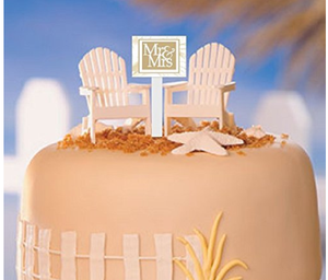 Set of 2 Adirondack Plastic Chairs Cake Decoration Cake Toppers  Mr & Mrs Sign New