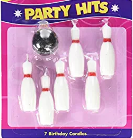 Bowling Cake - Food Decoration Topper Candles